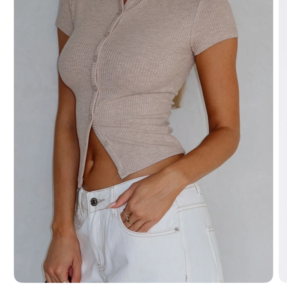 White Fox Boutique Mutual feelings ribbed top